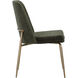 Zeke Antique Brass / Bergen Olive Dining Chair, Set Of 2